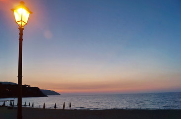Sunset in the Bay of Procchio, Elba island, Tuscany, Italy
