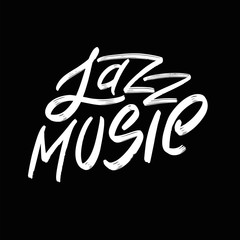 Jazz music lettering.