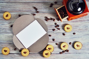 cookies in the shape of hearts, on the cookie letters LOVE. the concept of a gift for Valentine's day on February 14. selective focus