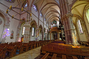 Fototapeta na wymiar Église Notre-Dame-de-l’Assomption, Phalsbourg, Moselle, Grand Est, Lorraine, France