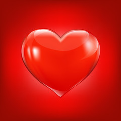 Red Background With Heart