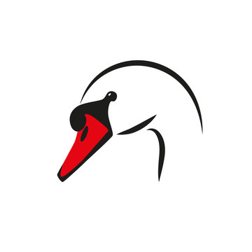 recommend clip art: Swan s head minimalist vector silhouette.