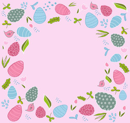 easter elements background candy vector illustration