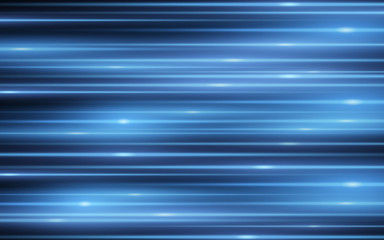 Fototapeta premium Light effect. Abstract background of blue laser beams of light on black background. Chaotic glowing neon lines of light. Vector illustration