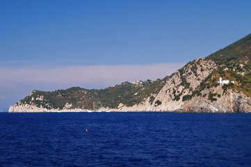 Fototapeta premium View of the northern coastline from the sea, Elba Island, Tuscany, Italy