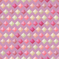 Seamless diamonds pattern. Multicolored background with geometric 3D shapes.