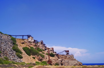 Abandoned mine of Ginevro, Elba Island, Tuscany, Italy