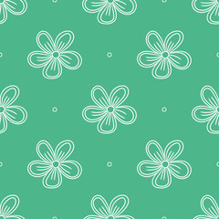 Flower seamless pattern. Color vector background. Summer and spring print
