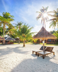 Asian tropical beach paradise in Thailand