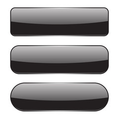 Black 3d glass buttons