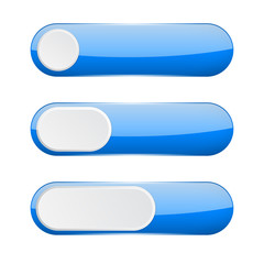 Fototapeta premium Blue menu buttons. Web 3d icons