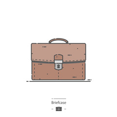 Briefcase - Line color icon