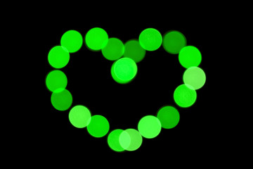 abstract bokeh background. heart shaped. 