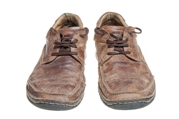 Old boot over white