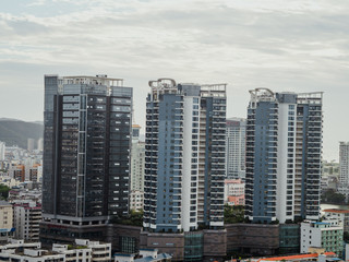 Fototapeta na wymiar Modern city aerial