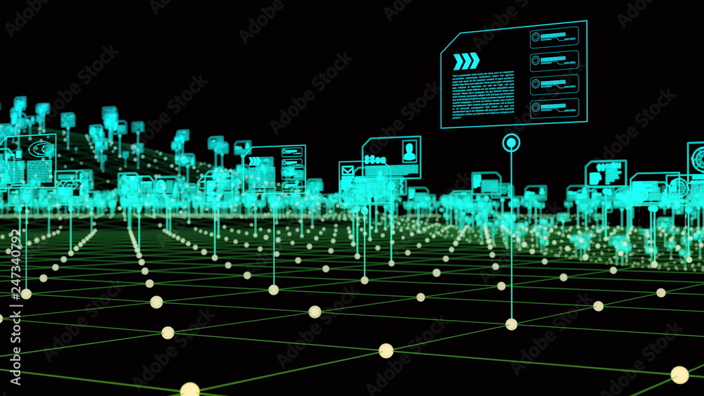 Poster internet digital data storage and management