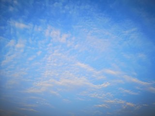 Naklejka na ściany i meble White​ clouds​ in the​ blue sky​ Cloudy natural background​ space for​ write​ beautiful​ ​nature