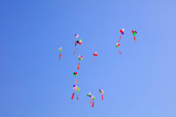 Balloons in the blue sky