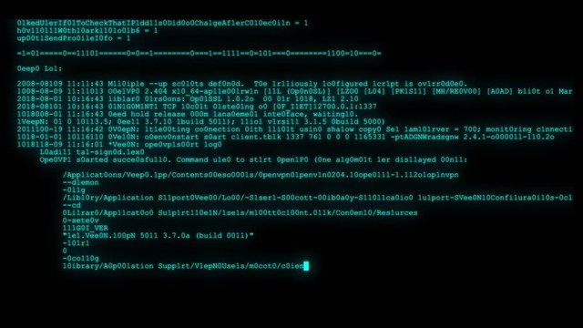 encrypted fast long scrolling programming security hacking code data flow stream on blue display new quality numbers letters coding techno joyful video 4k stock footage