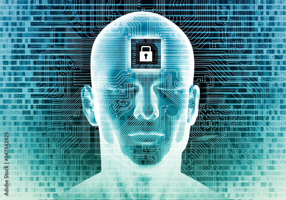 Canvas Prints internet security concern concept