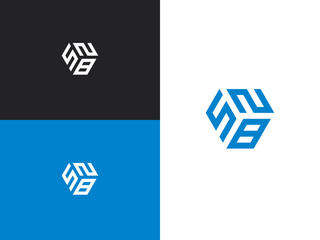 Combination number, stylish vector emblem for design