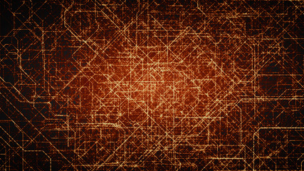 Dark Orange Grunge Background With Crossed Lines