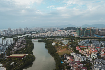 Obraz premium Modern City river