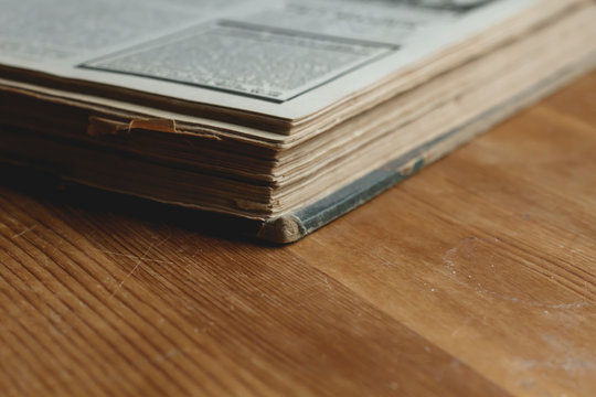 Detail of old opne book pages