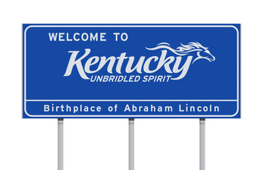 Welcome to Kentucky road sign - obrazy, fototapety, plakaty