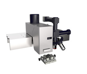 Laboratory microscope for research, isolated on white background