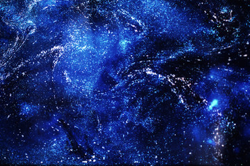 The universe in a distant galaxy with nebulae and stars