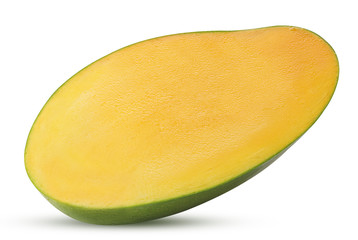 Mango exotic friut cut in half