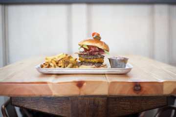 Burger n' fries served up