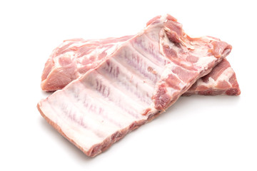 Fresh raw pork ribs