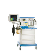 Anesthesia machine, isolated on white background. Medical equipment. 