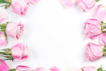 Obraz na płótnie Canvas Valentine's Day.Pink rose，Valentines day background.