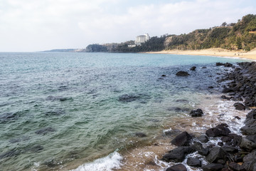 Fototapeta na wymiar jungmun saekdal beach