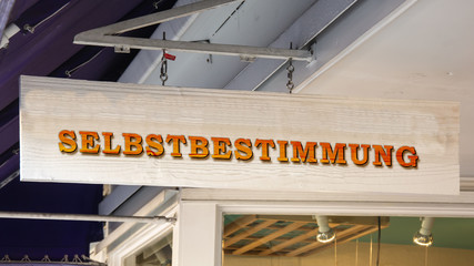 Schild 343 - Selbstbestimmung