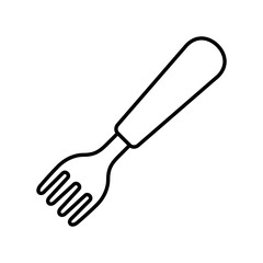 Fork icon. isolated on white background