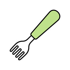 Fork icon. isolated on white background