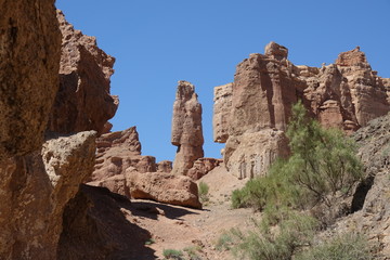 Obraz premium Charyn Canyon. A copy of the Grand Canyon.
