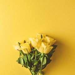 Fresh yellow roses bouquet