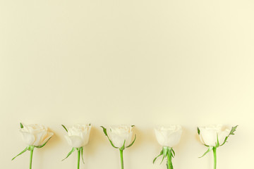 Fresh white roses composition