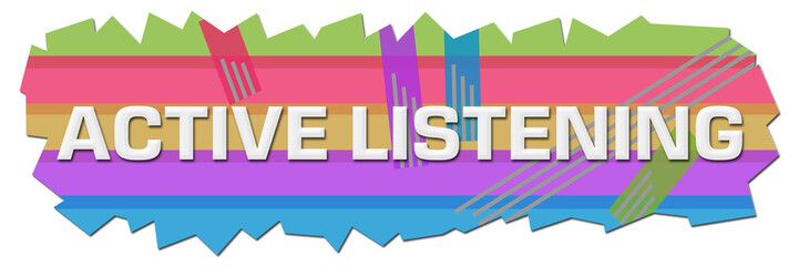 Active Listening Colorful Lines Cutout 