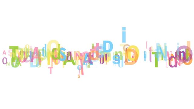 DONATIONS colorful kinetic type banner