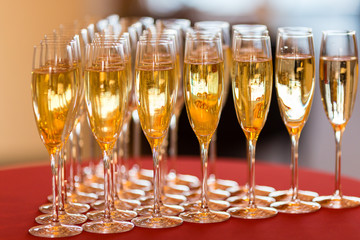 glasses of champagne