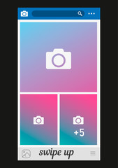 Fototapeta premium Social media Instagram video frame gradient colour, ui, app, web. Vector illustration. EPS 10