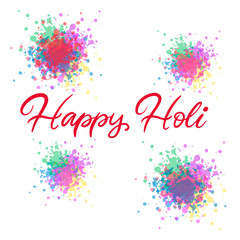 ettering illustration for Happy holi festival