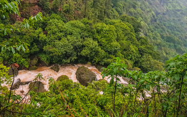 Rapid flowing stream in mahabaleshwar, india - 247359300