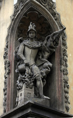 Saint Florian, patron of firefighters - obrazy, fototapety, plakaty